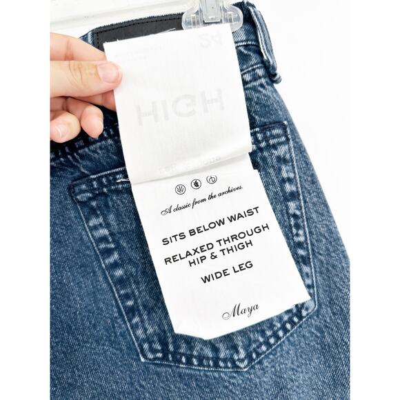 Rag & Bone Maya High Rise Wide Leg Denim Blue Jeans Women’s Size 24 NWT - Picture 6 of 7